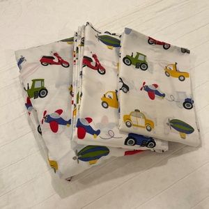 CHF Industries Transportation Twin Sheet Set--Flat Sheet/Fitted Sheet/Pillowcase